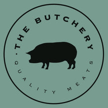 The Butchery - Quality Meats Logo, with locations in Costa Mesa, Crystal Cove, Del Mar and Manhatten Beach.