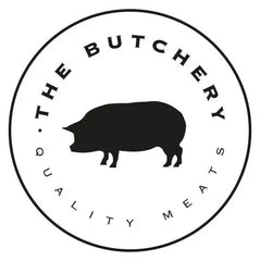 The Butchery - Quality Meats Logo, with locations in Costa Mesa, Crystal Cove, Del Mar and Manhatten Beach.