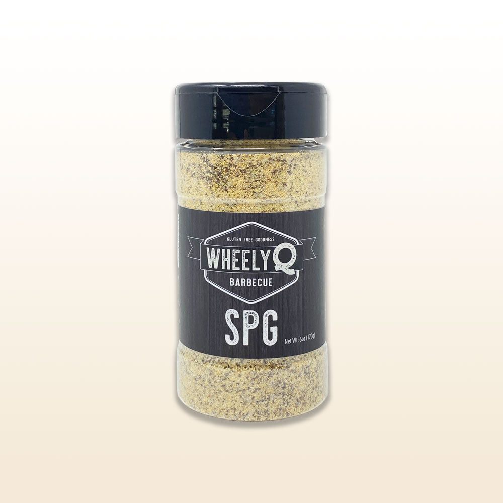 Image of SPG Seasoning on a tan gradient background.